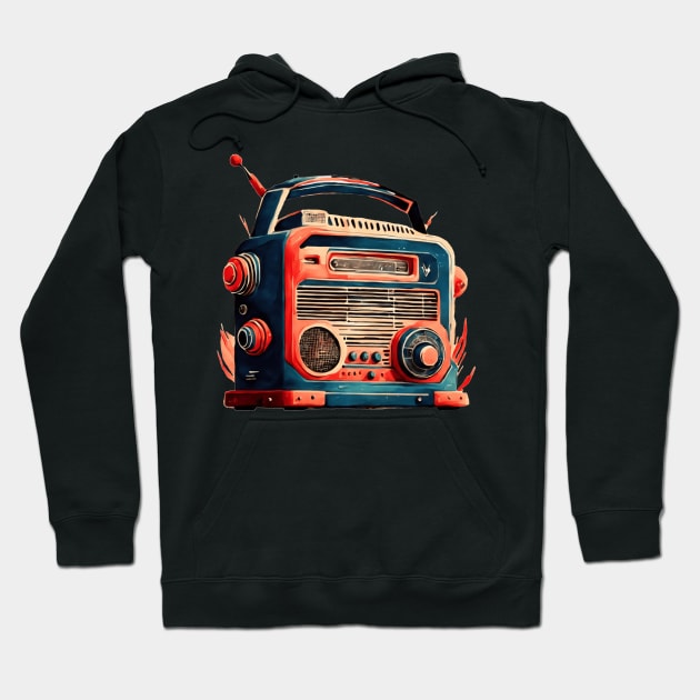 Vintage - Radio Hoodie by JoyoSpring